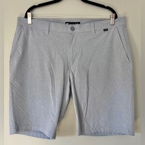 Travis Mathew Beck Hybrid Wicking‎ Golf Shorts Heathered Sky Blue  Men's Size 38